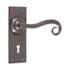 Scrolled Handle, Bristol Keyhole Plate, Polished