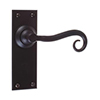 Scrolled Handle, Bristol Plain Plate, Matt Black