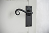 Scrolled Handle, Bristol Plain Plate, Matt Black