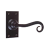 Scrolled Handle, Bristol Short Plate, Matt Black