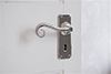 Scrolled Handle, Ilkley Keyhole Plate, Nickel