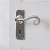 Scrolled Handle, Ilkley Keyhole Plate, Nickel