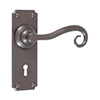 Scrolled Handle, Ilkley Keyhole Plate, Polished