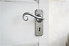 Scrolled Handle, Ilkley Keyhole Plate, Polished