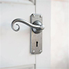 Scrolled Handle, Ilkley Keyhole Plate, Polished