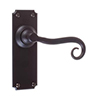 Scrolled Handle, Ilkley Plain Plate, Matt Black