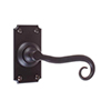 Scrolled Handle, Ilkley Short Plate, Matt Black