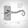 Scrolled Handle, Ilkley Short Plate, Nickel