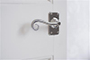 Scrolled Handle, Ilkley Short Plate, Nickel