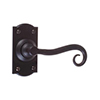 Scrolled Handle, Nowton Short Plate, Matt Black