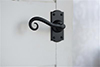 Scrolled Handle, Nowton Short Plate, Matt Black