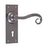 Scrolled Handle, Ripley Keyhole Plate, Polished