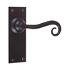 Scrolled Handle, Ripley Plain Plate, Matt Black