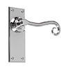 Scrolled Handle, Ripley Plain Plate, Nickel