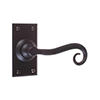 Scrolled Handle, Ripley Short Plate, Matt Black