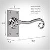 Scrolled Handle, Ripley Short Plate, Nickel