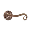 Scrolled Handle, Reeded Plate, Antiqued Brass