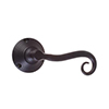 Scrolled Handle, Reeded Plate, Matt Black