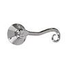 Scrolled Handle, Reeded Plate, Nickel