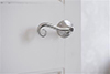 Scrolled Handle, Reeded Plate, Nickel