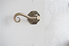 Scrolled Handle, Shaftesbury Plate, Antiqued Brass