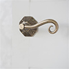 Scrolled Handle, Shaftesbury Plate, Antiqued Brass