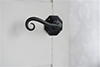 Scrolled Handle, Shaftesbury Plate, Matt Black