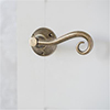 Scrolled Handle, Rowley Plate, Antiqued Brass