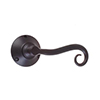 Scrolled Handle, Rowley Plate, Matt Black