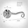 Scrolled Handle, Rowley Plate, Nickel