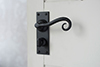 Scrolled Handle, Bristol Privacy Plate, Matt Black