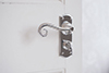 Scrolled Handle, Nowton Privacy Plate, Nickel