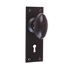 Downley Knob, Bristol Keyhole Plate, Matt Black