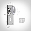 Downley Knob, Bristol Keyhole Plate, Nickel