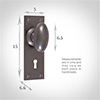 Downley Knob, Bristol Keyhole Plate, Polished