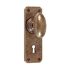 Downley Knob, Ilkley Keyhole Plate, Antiqued Brass