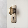 Downley Knob, Ilkley Keyhole Plate, Antiqued Brass