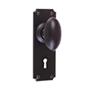 Downley Knob, Ilkley Keyhole Plate, Matt Black