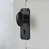 Downley Knob, Ilkley Keyhole Plate, Matt Black