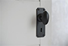 Downley Knob, Ilkley Keyhole Plate, Matt Black