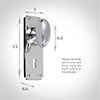 Downley Knob, Ilkley Keyhole Plate, Nickel