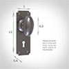 Downley Knob, Ilkley Keyhole Plate, Polished