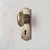 Downley Knob, Nowton Keyhole Plate, Antiqued Brass