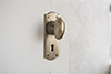 Downley Knob, Nowton Keyhole Plate, Antiqued Brass