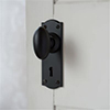 Downley Knob, Nowton Keyhole Plate, Matt Black