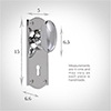 Downley Knob, Nowton Keyhole Plate, Nickel