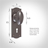 Downley Knob, Nowton Keyhole Plate, Polished