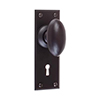 Downley Knob, Ripley Keyhole Plate, Matt Black