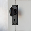 Downley Knob, Ripley Keyhole Plate, Matt Black