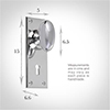 Downley Knob, Ripley Keyhole Plate, Nickel